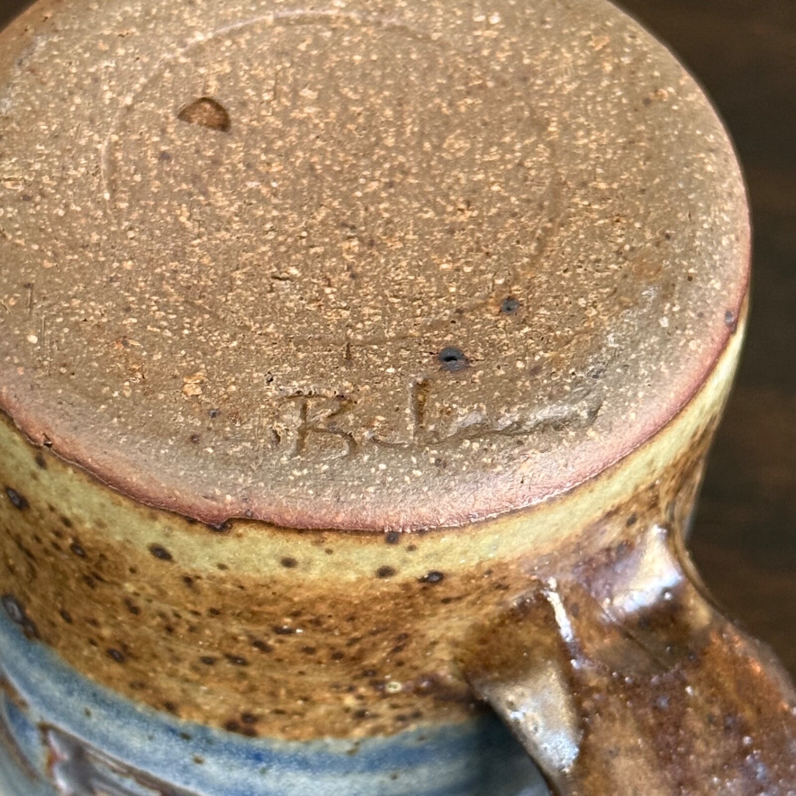 Vintage Barry Jepson Studio Art Pottery Coffee Mug 1982 Beta Sigma Phi Kansas