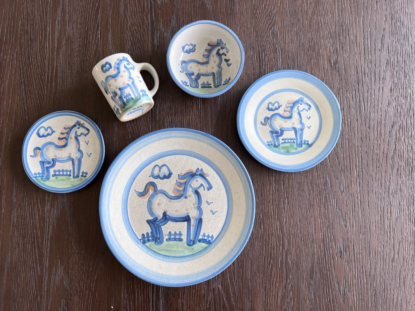 Lovely Collection of Mary Alice Hadley Stoneware, Country Scene, 41 Pieces