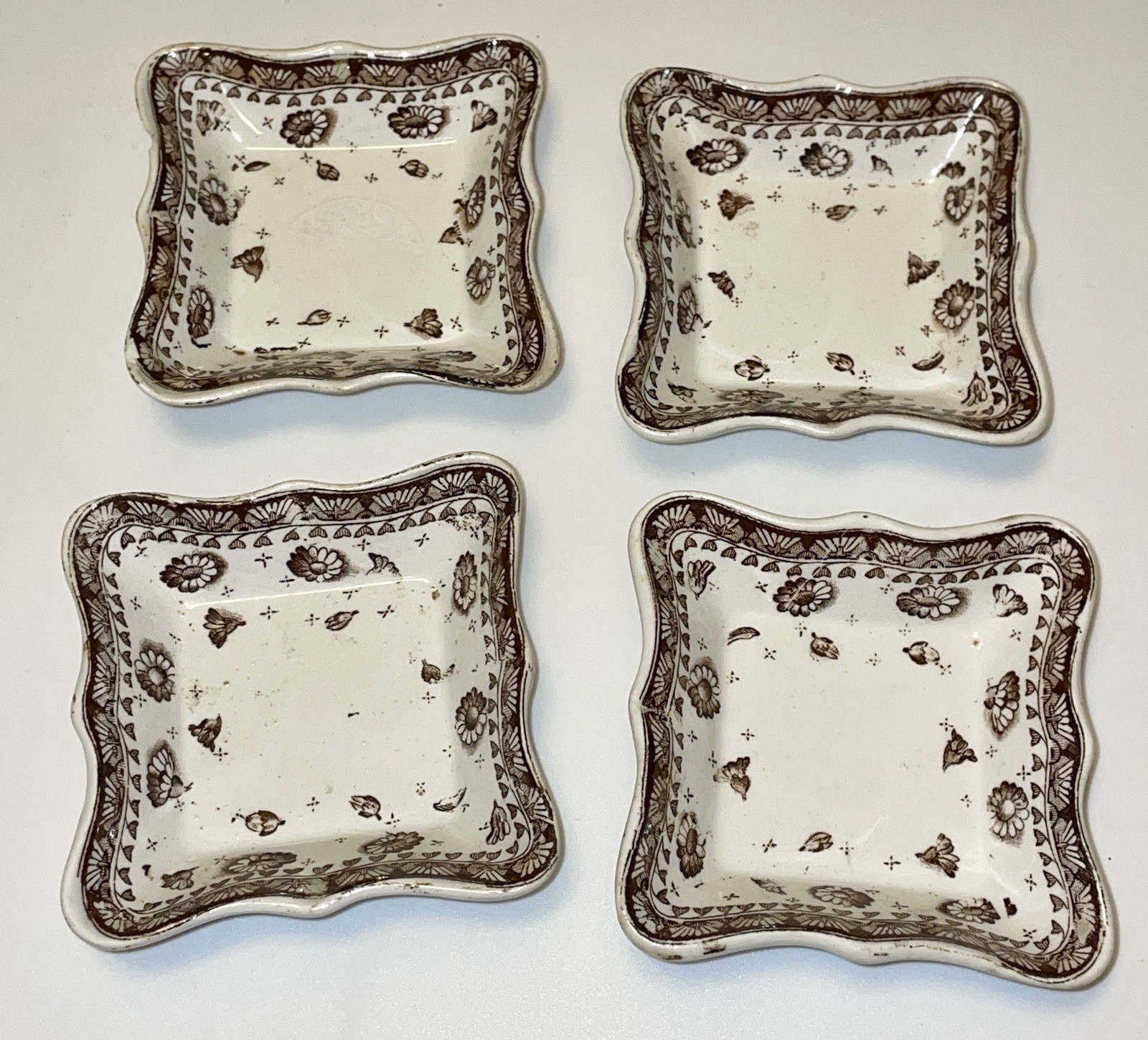 Antique Condiment Or Trinket Dishes Margaret Pattern From George Jones & Sons