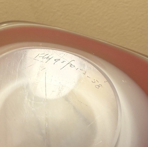Flygfors Coquille Art Glass Bowl by Paul Kedely Signed 1958 MCM Scandinavian