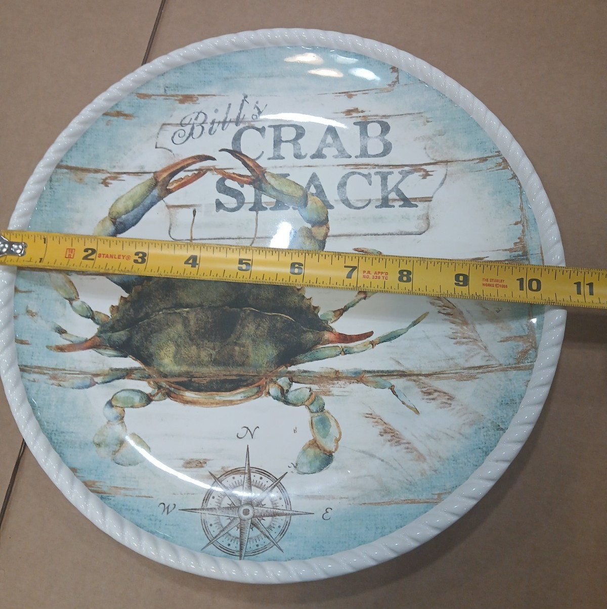 Certified International – Beach Cottage – Coastal – Dinner Plate – Crab