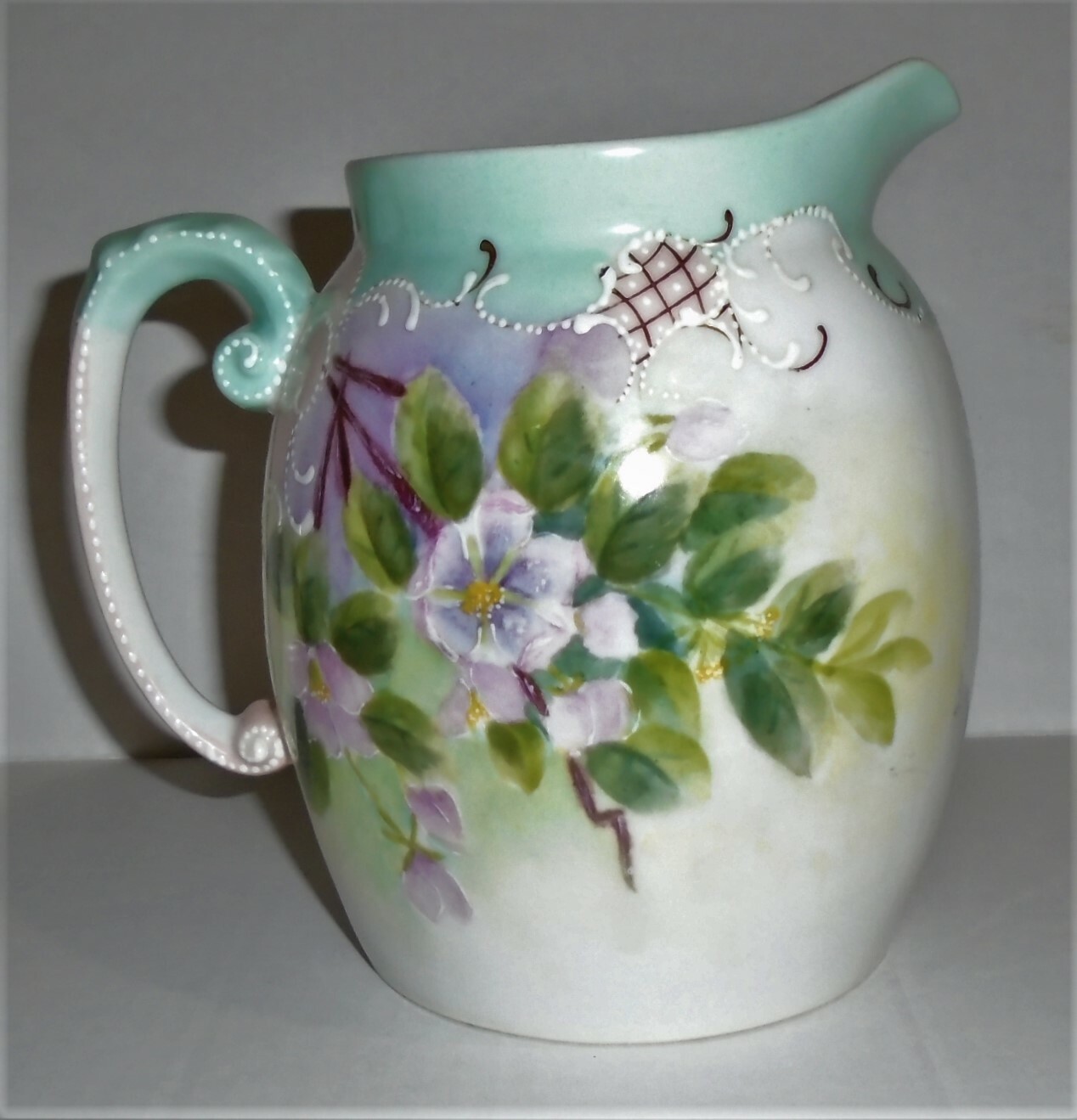 Vintage Tressemann & Vogt T&V Hand Painted Pitcher #5 Limoges France Signed