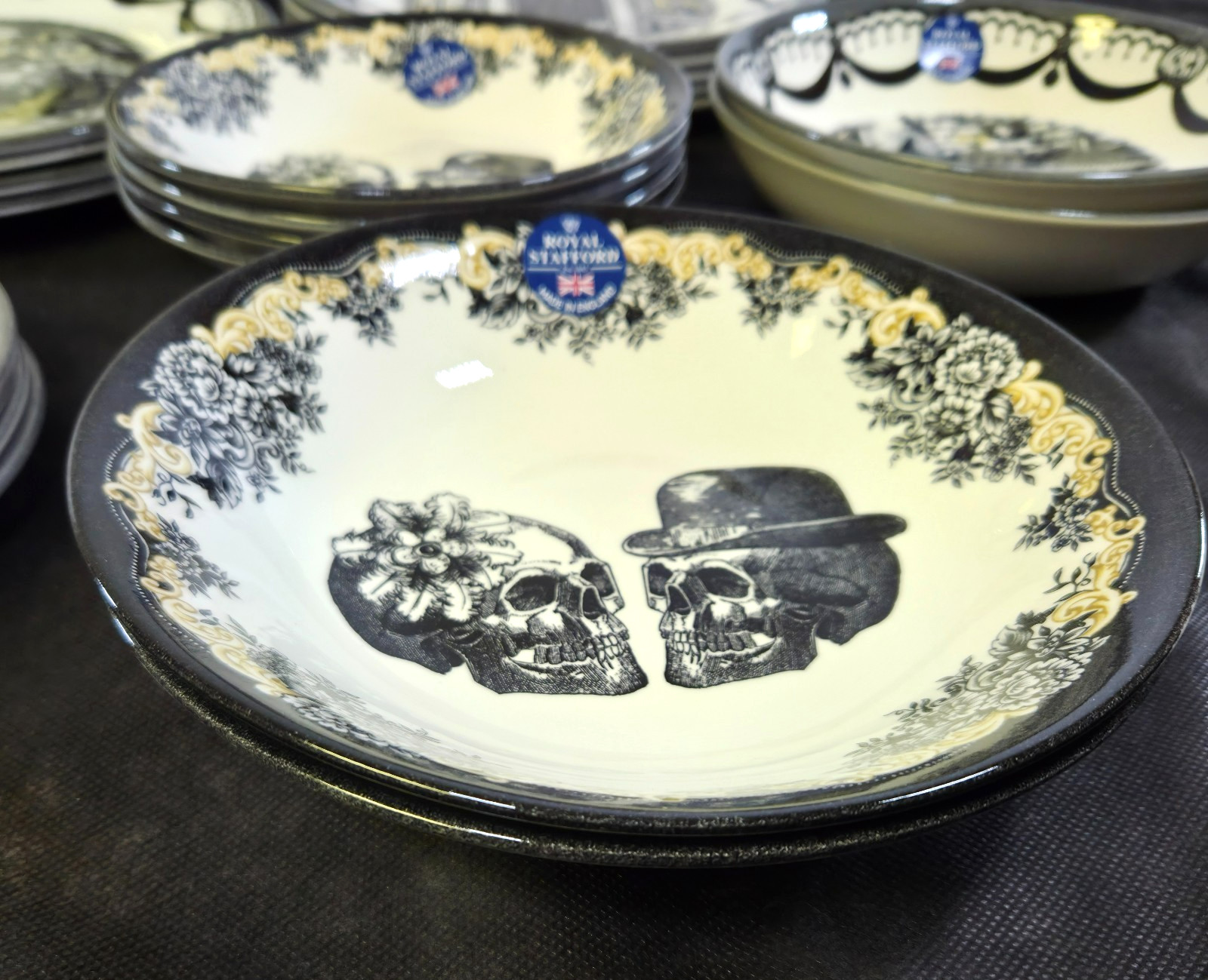 Royal Stafford Coven, Haunted Home, Guardian, Skull Dinnerware SOLD BY THE PIECE