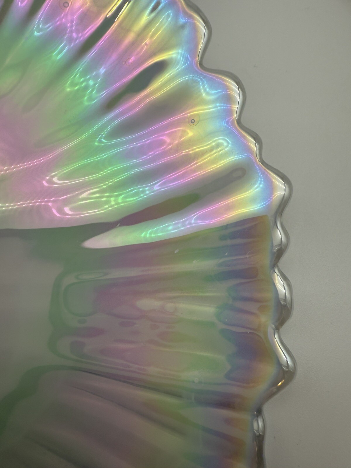 Gorgeous Multicolor Alabaster Swirl Opal Iridescent 8” Salad Plate Set (13)