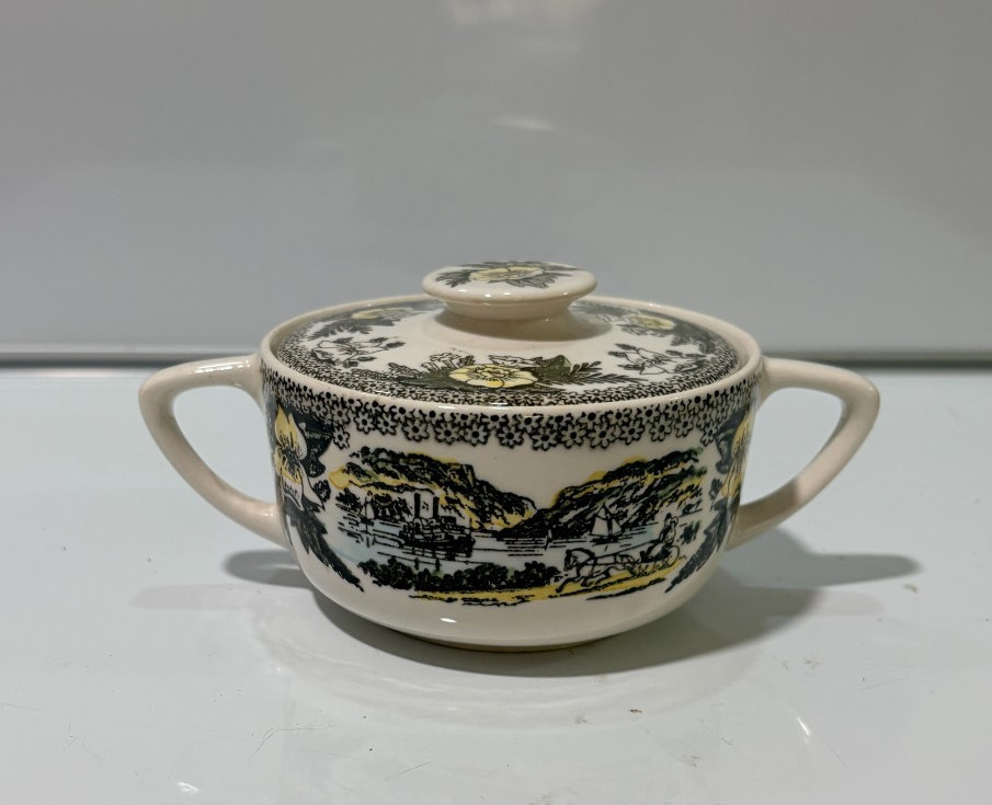 Johnson Brothers the Friendly Village Covered Bridge Sugar Bowl