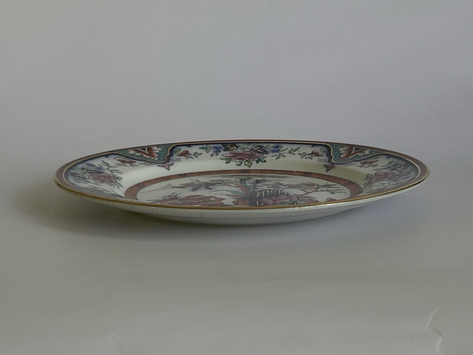 Antique Wedgwood Chinoiserie Nankin Pattern Polychrome Hand painted Plate 1883