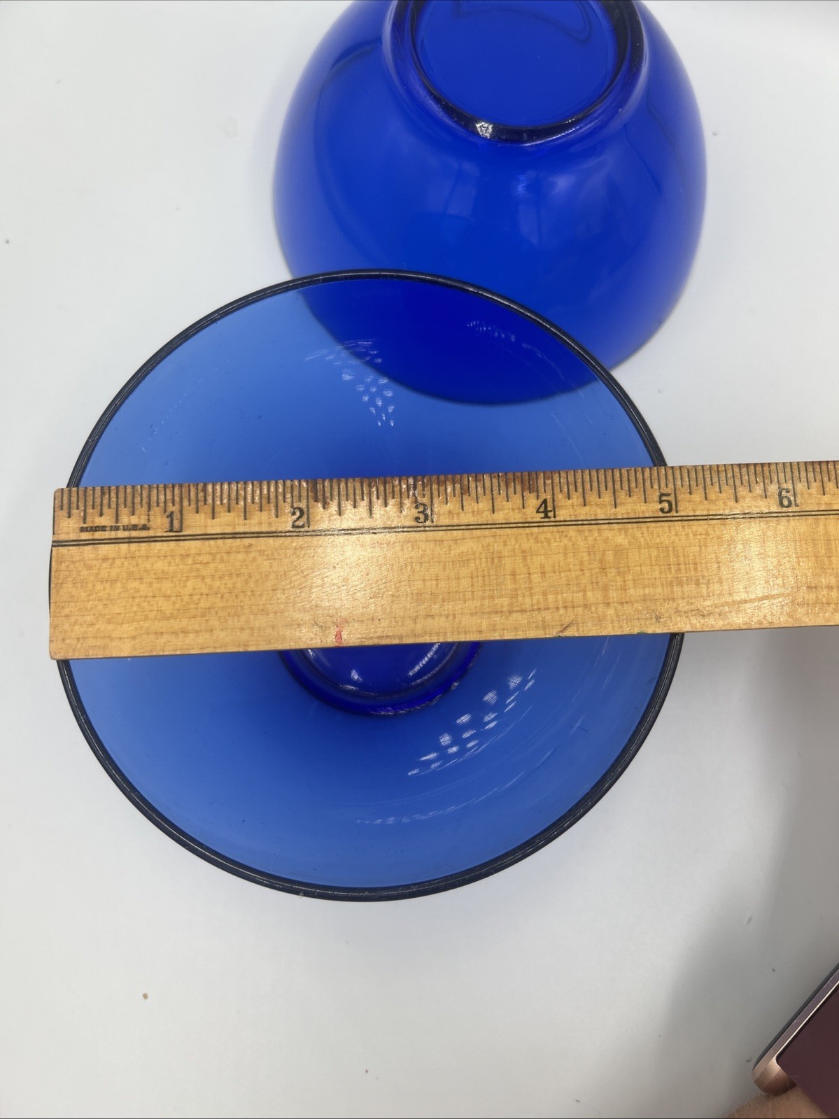 Arcoroc France Cobalt Blue Cereal/Dessert /Prep Bowls 5 1/4” Set Of 2 Glass