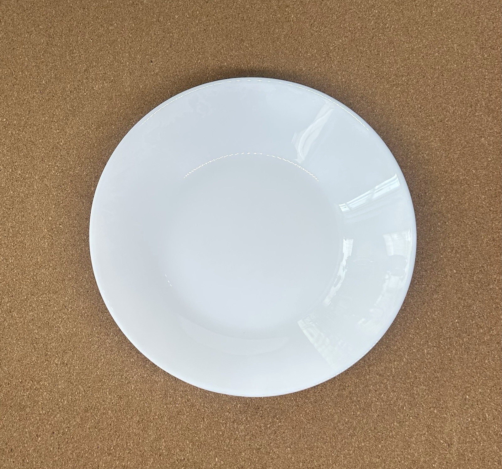 Set of 6 All White Glass Pasta Bowls 7.75” Low Meal Bowl Noodle Bright & Clean!