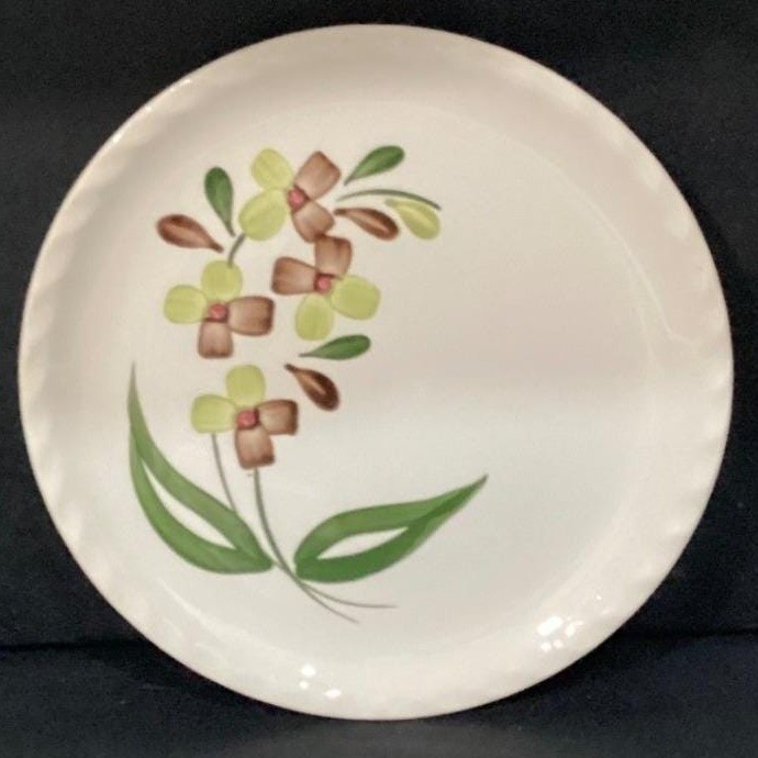 Blue Ridge Southern Pottery Dinner Plate, Vintage Hand-Painted Floral Dinnerware