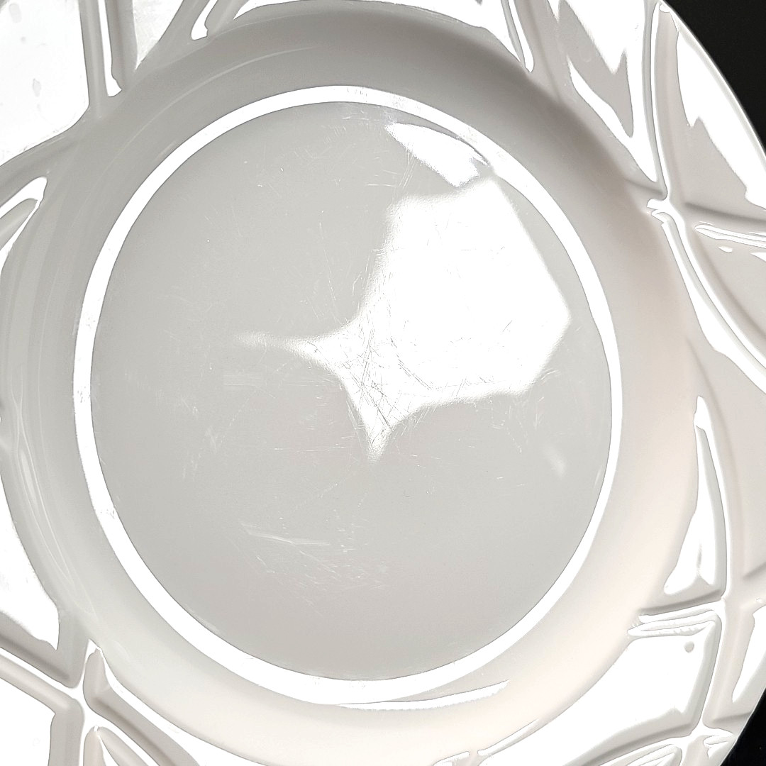 12 Lenox Vibe Salad Plate Set White Swirled Elegant Accent Table Dining Dish Lot