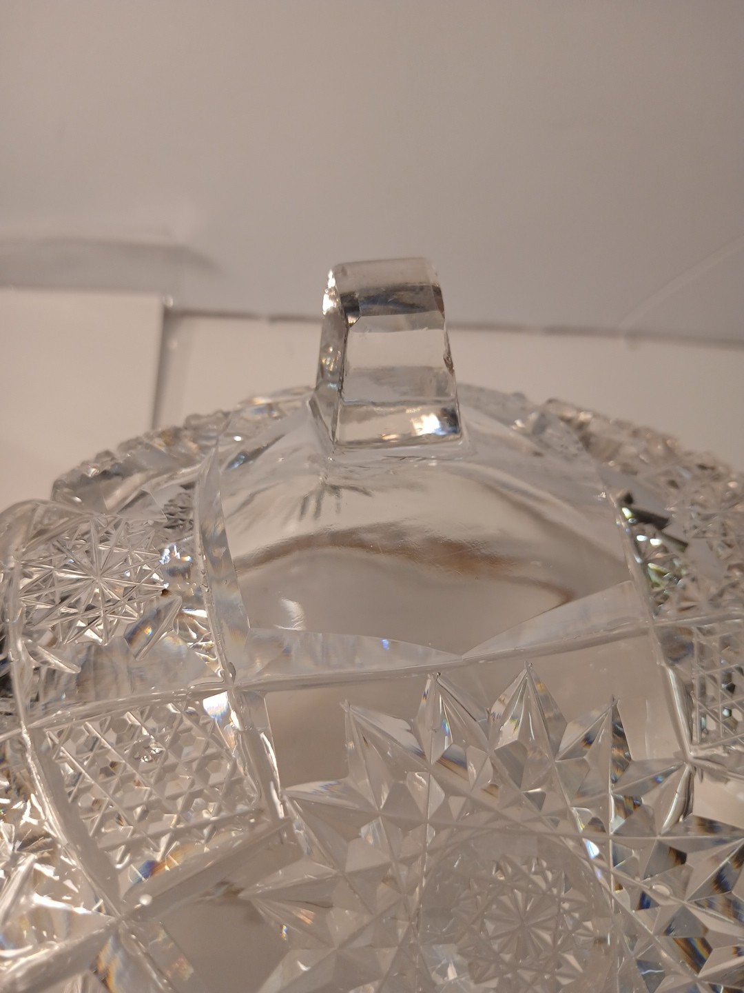 Crystal Leaded 3 Footed Cut Glass Centerpiece/Serving Bowl Weighs Over 4 Pounds