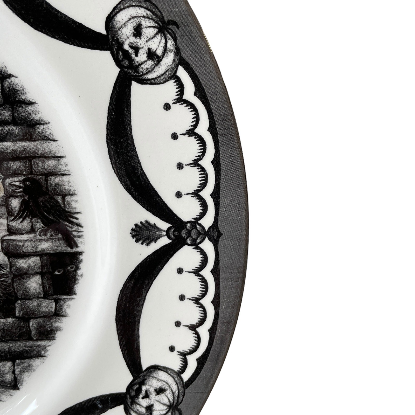 Royal Stafford Halloween Wicked Witch Salad Plates 8.5in Porcelain Set of 2 New