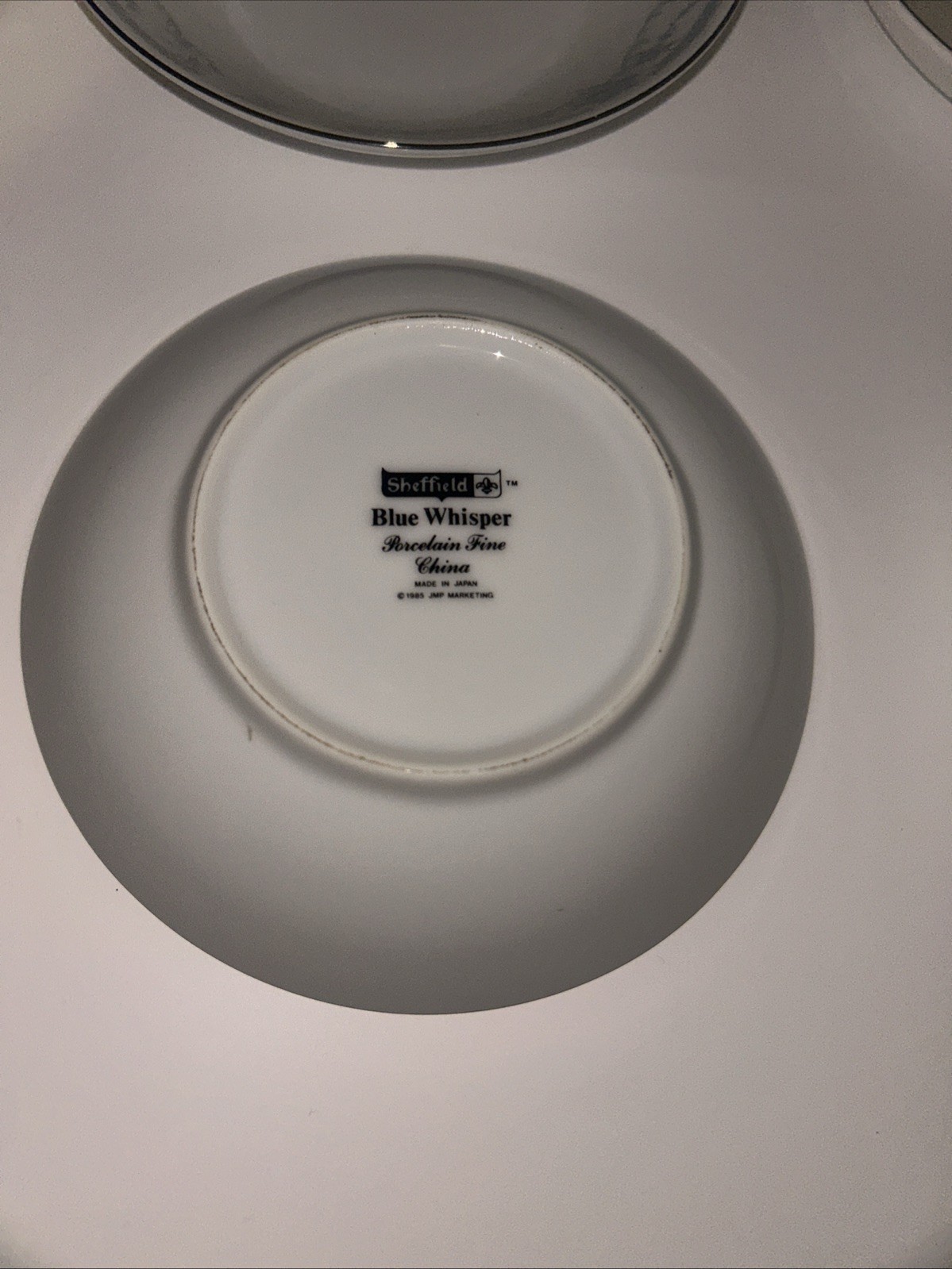 Vintage Sheffield “Blue Whisper ” Fine China Dessert Bowls Set Of 4