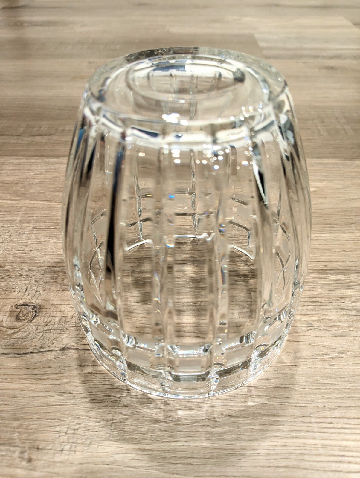 Marquis By Waterford Hand Cut Craystal Quadrata Raise Frosted Square 6 5/8″ Vase