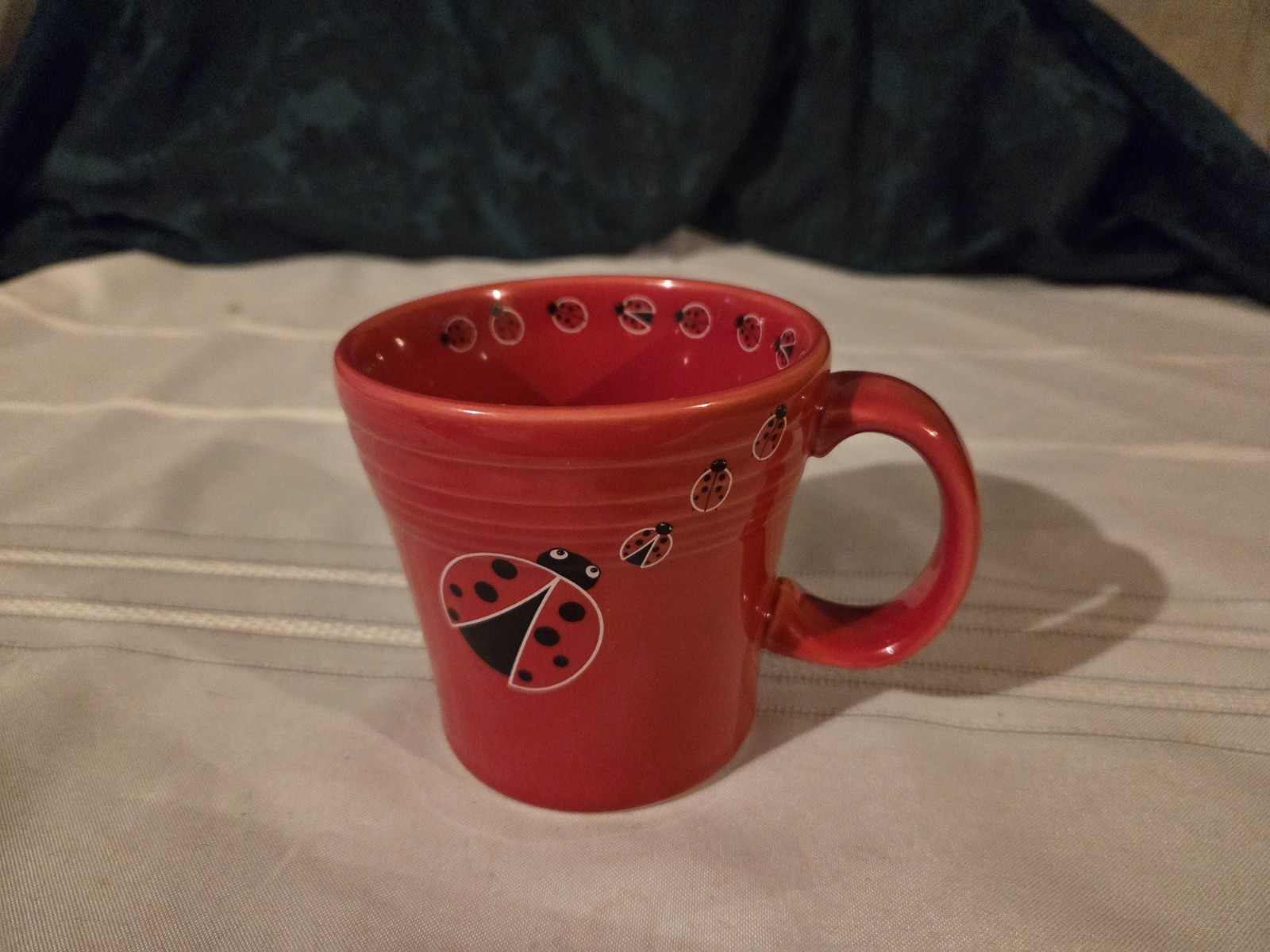 HLC Fiesta Scarlet Red Ladybug Tapered Mug Coffee Cup 15 oz.