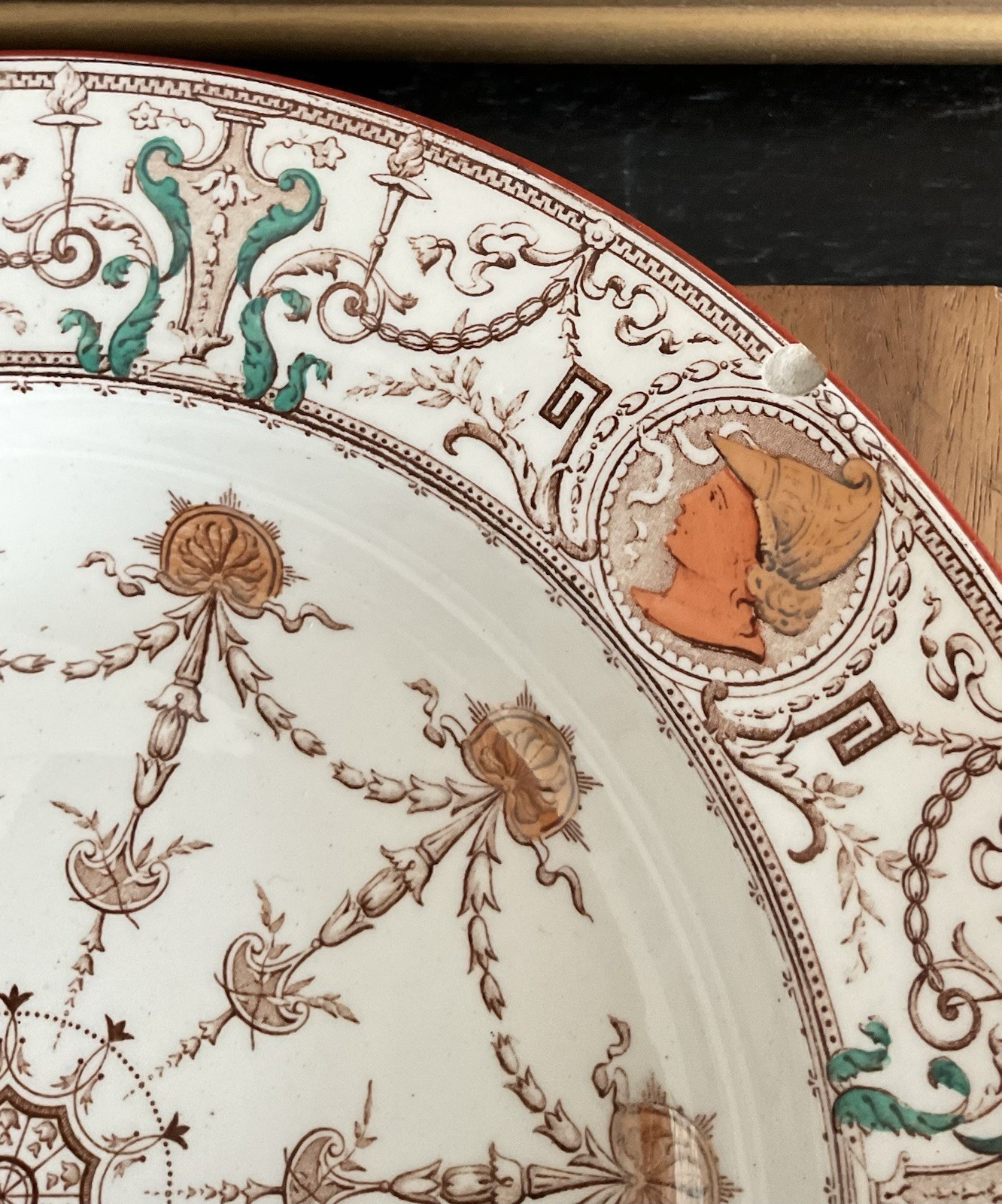 (5) BROWN WESTHEAD MOORE & CO Pergolesi RIMMED BOWLS Aesthetic Antique 1875