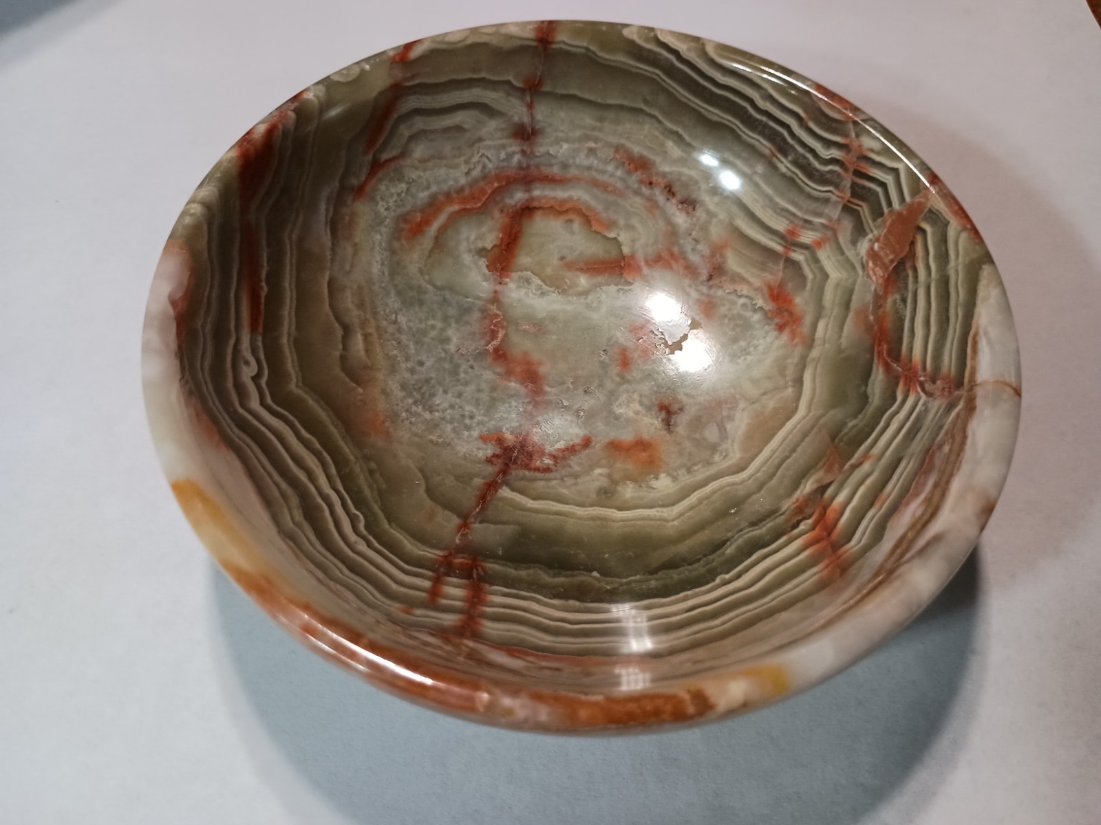 Green Onyx Bowl 5 in