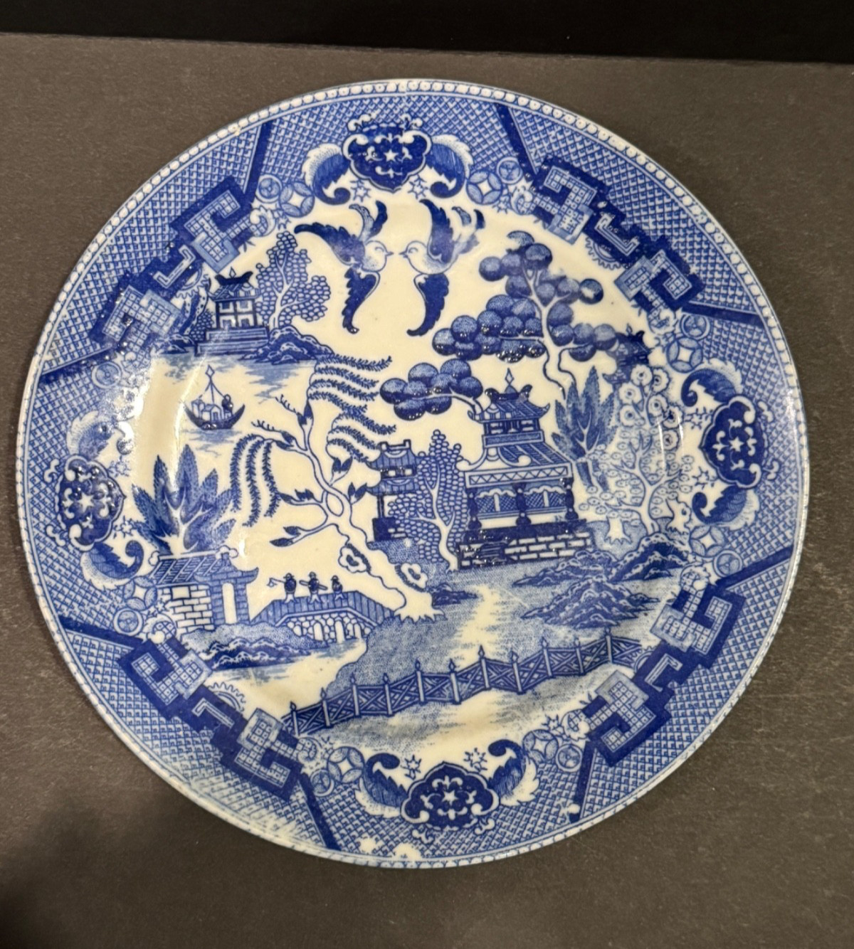 Vintage 7.25” Made In Japan BLUE WILLOW Salad Plate