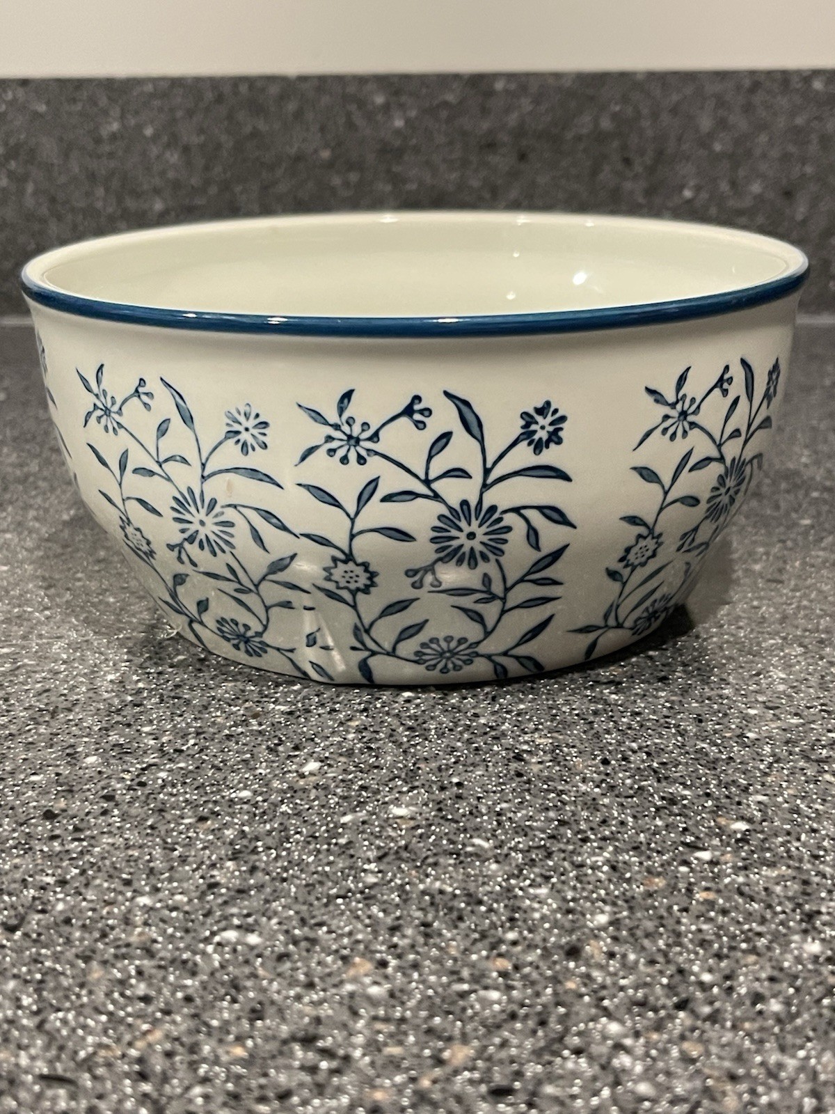 Yokohama Studio-Hand Painted Bowl Blue floral Dishwasher/microwave Safe