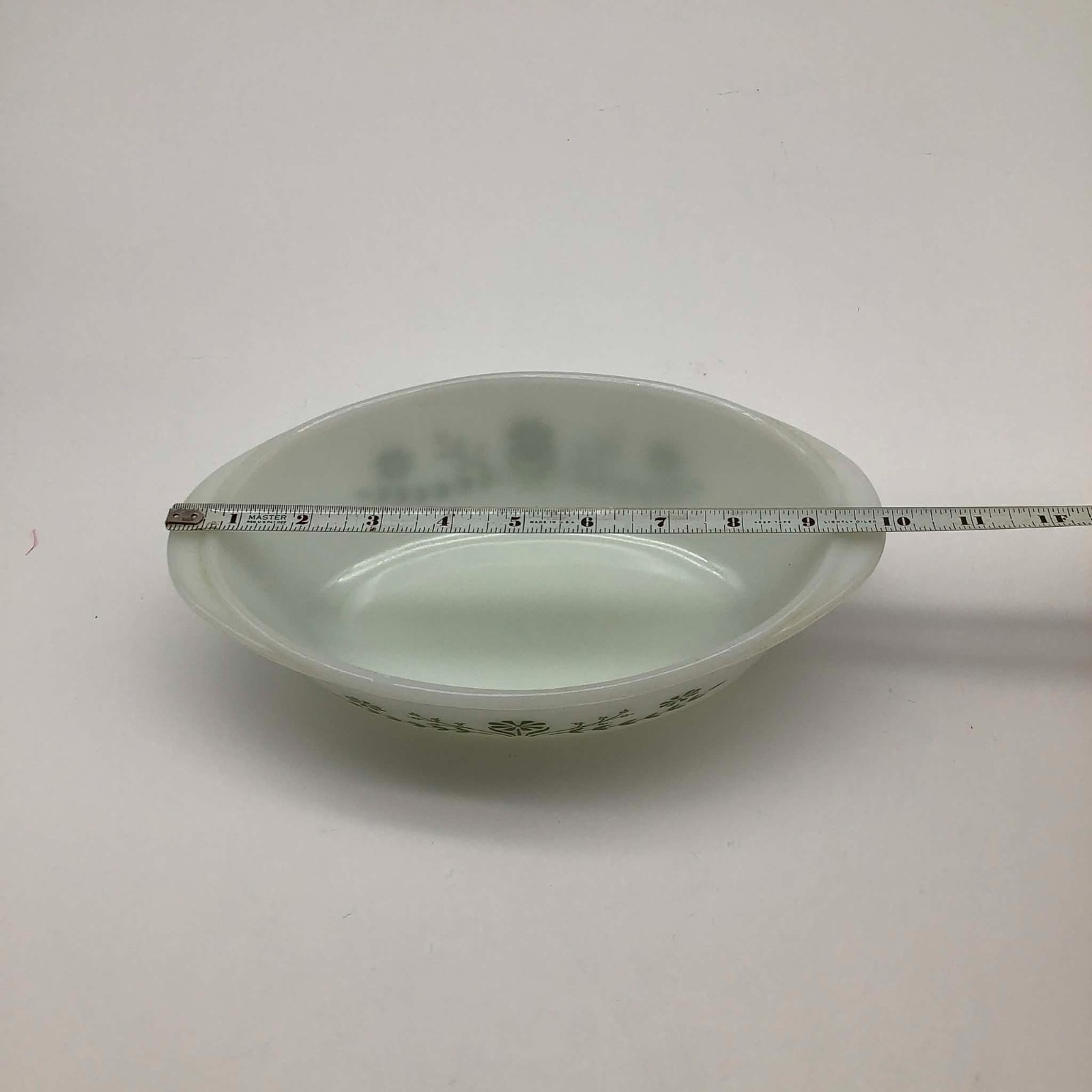 Vintage Glasbake Green Daisy Crazy Daisy Milk Glass Casserole Dish With Lid