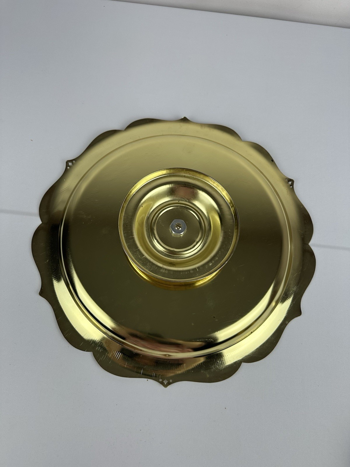 Vintage Ceramic Divided Relish Tray Gold Tone Pedestal Server w Covered Dip Bowl