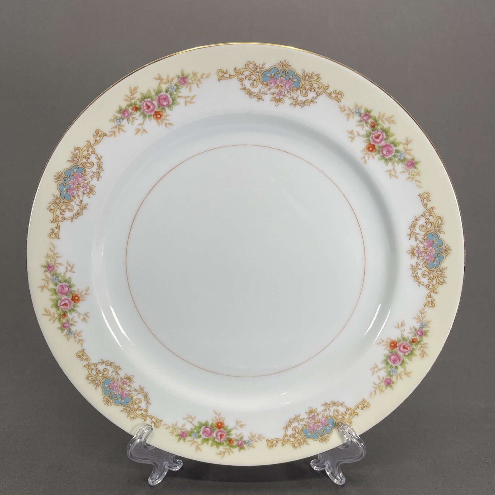 Noritake N655 Dinner Plate 9 3/4 Replacement Imperial China Yellow Border Floral