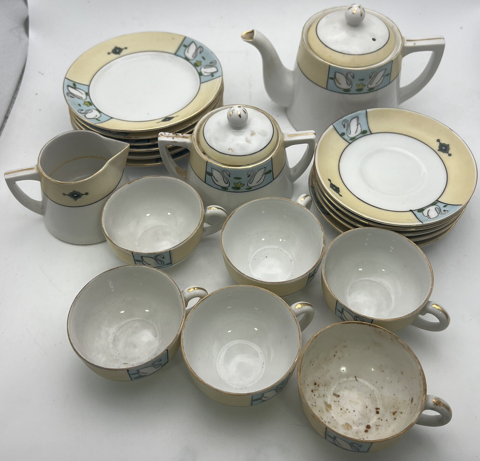 Vintage 20 Piece Tea Set Of Meito China Made In Japan