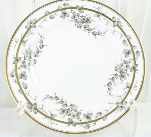 Spode Black Rose Garland 10.3″ Dinner Plate – Reproduction of Spode Pattern 1808