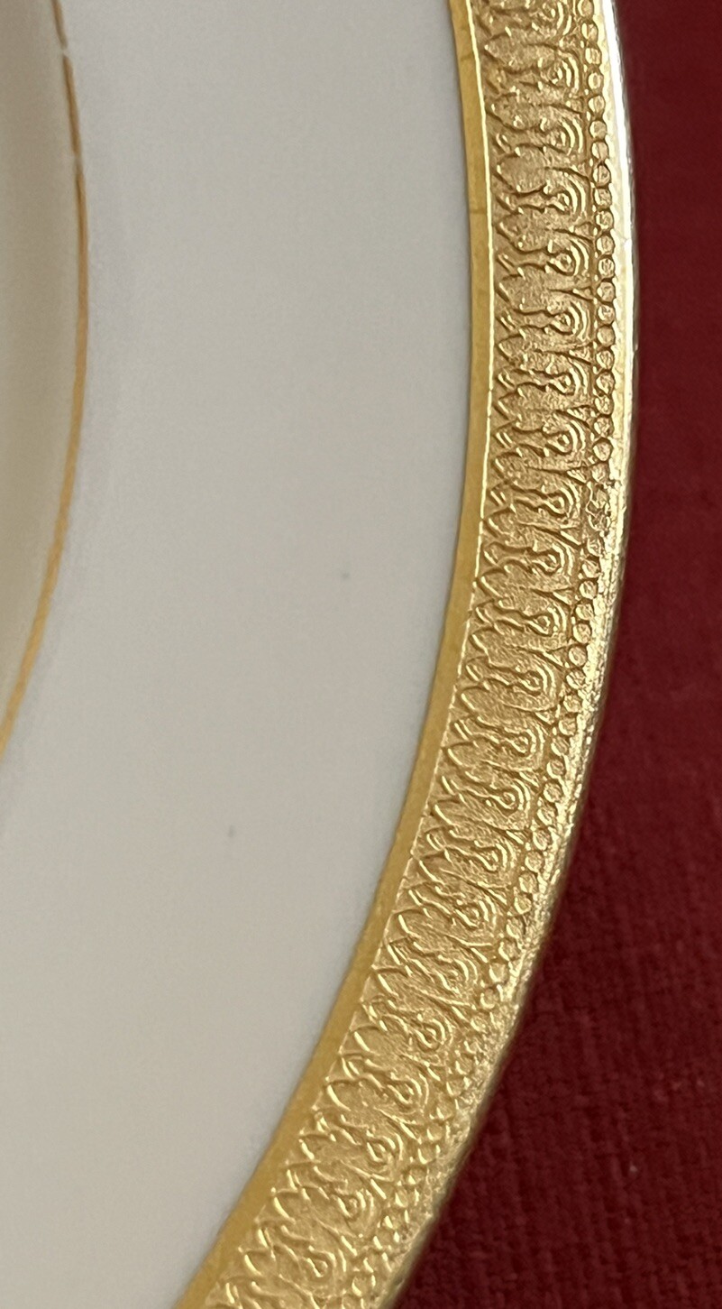 B &C L.Bernardaud &Co Limoges Gold Band Trim Bread And Butter Plates Set Of 6