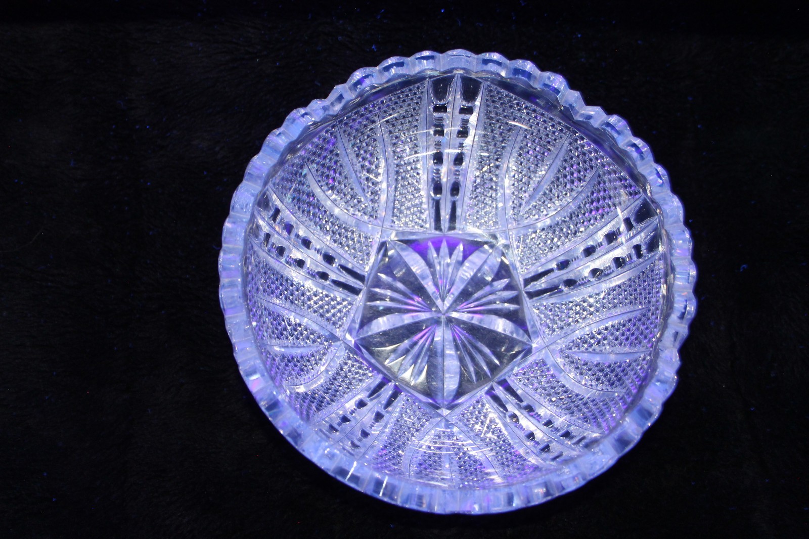 American Brilliant Signed Libbey No. 496 Cut Glass Bowl in “Victor” c. 1905-1910