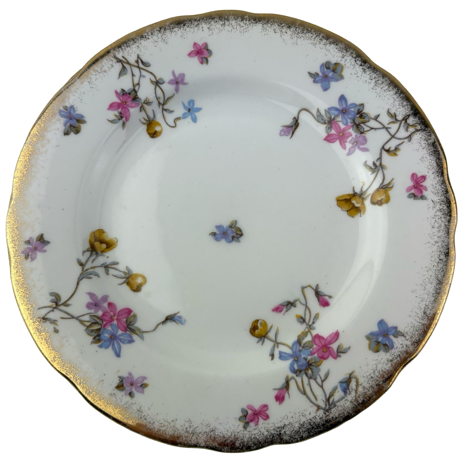 Royal Stafford Violets Pompadour Bread Plates Set of 6 VTG 6 1/4″ Floral England