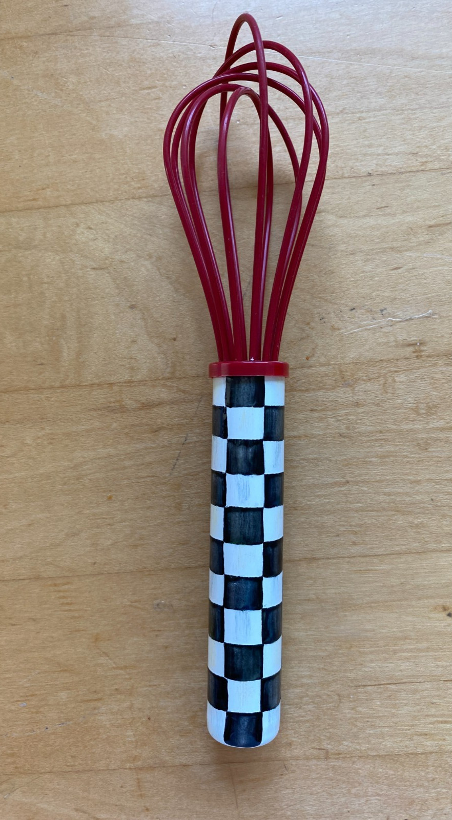 MacKenzie-Childs Courtly Check Whisks w/Red Large & Small NEW in Box