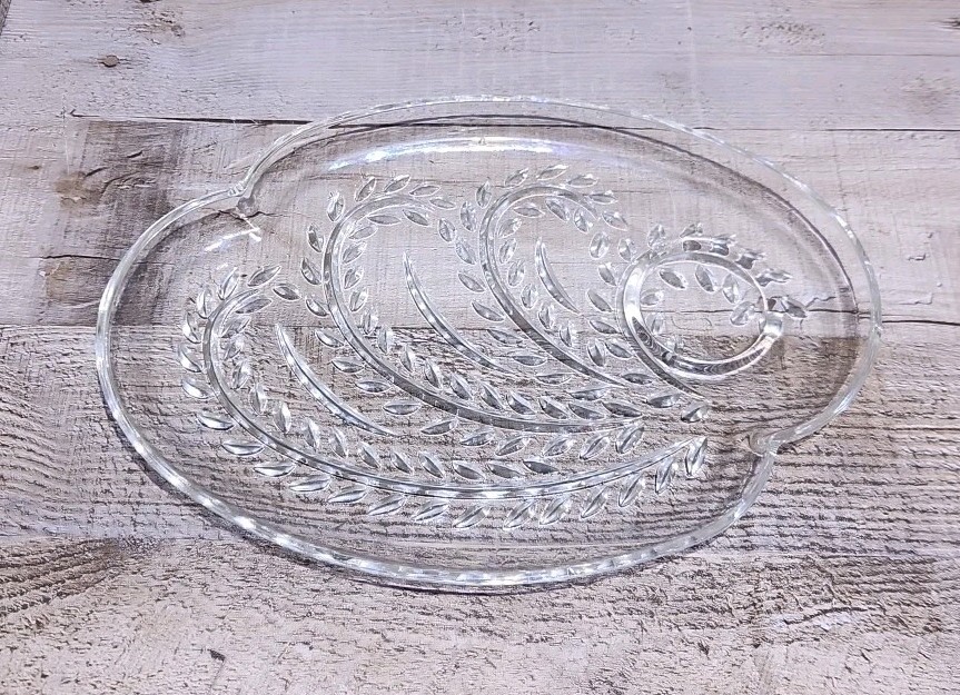 Set Of 4 Vintage Homestead Snack Plates & Cups Federal Glass In Original Box