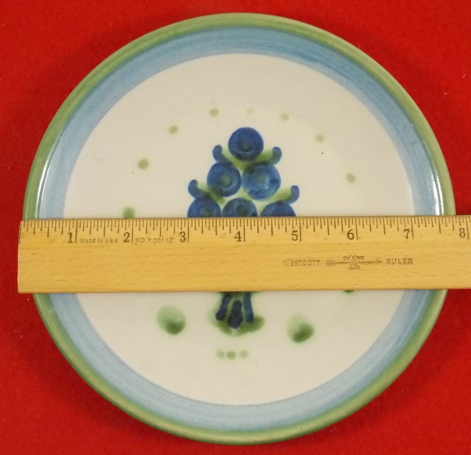 1950’s Single M.A.Hadley Pottery Signed Salad Plate 7 7/8″ Perfect!