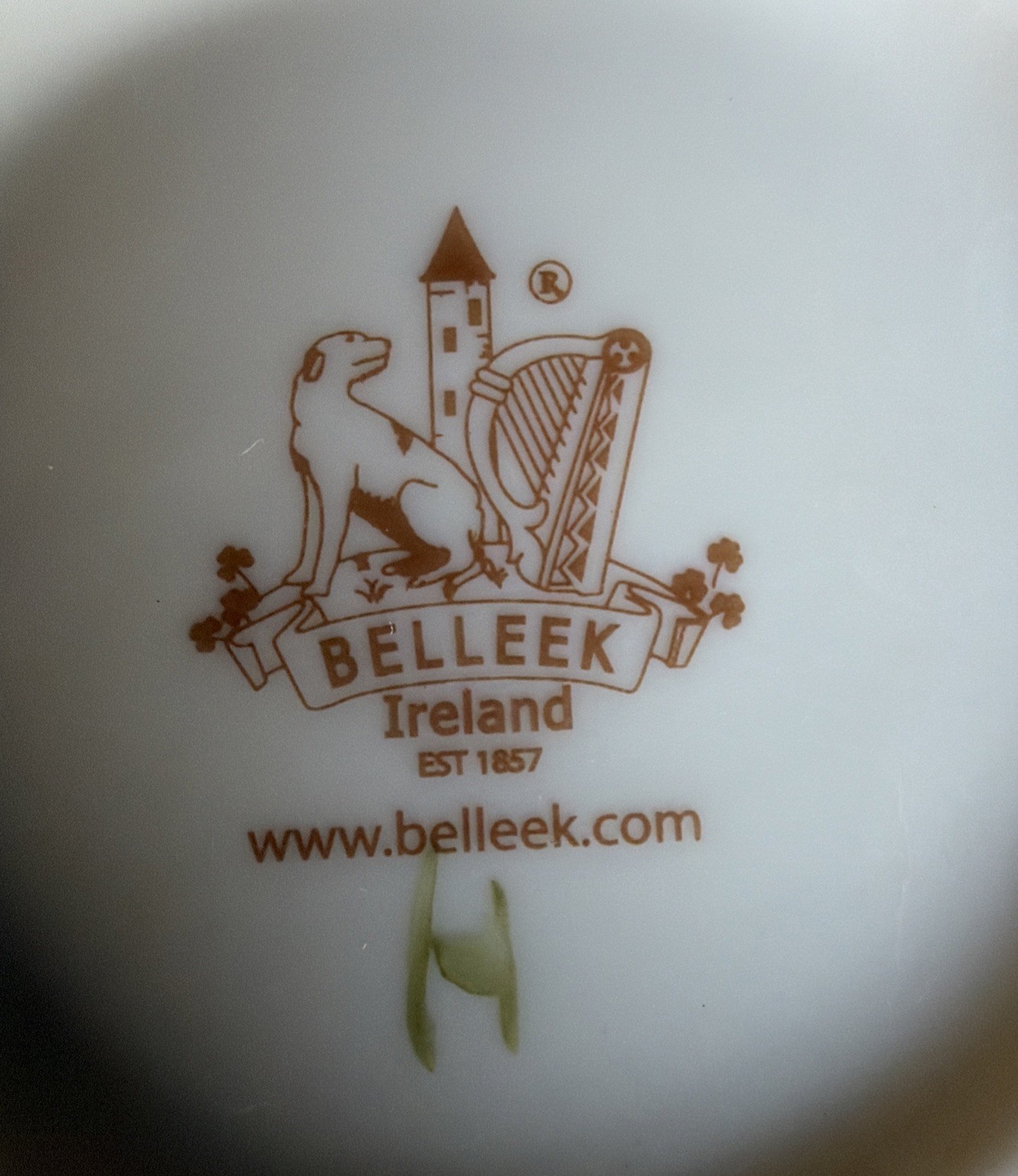 Belleek Ireland Neptune Mugs “RARE” Set Of 4 Gorgeous