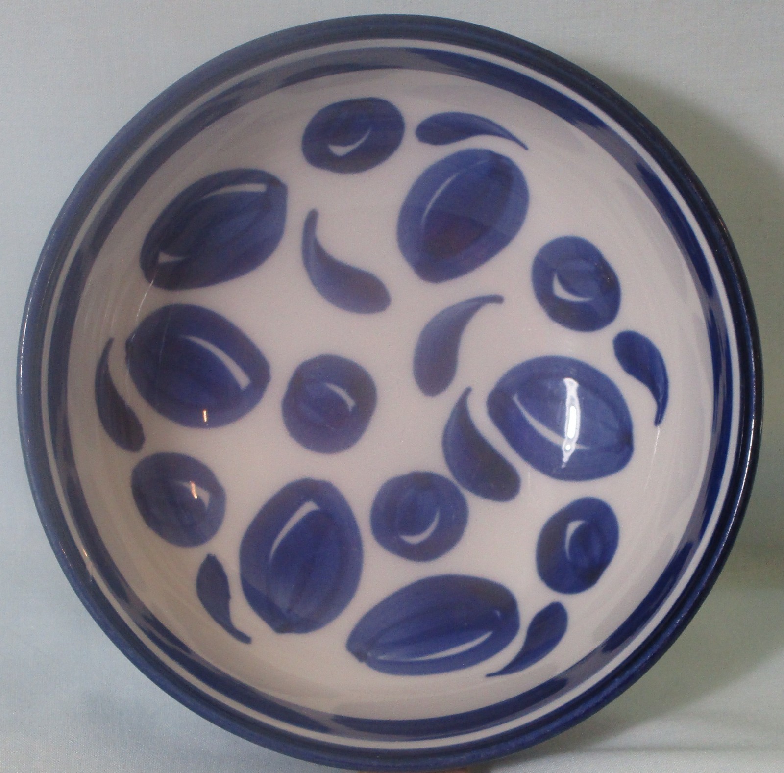 Dansk DAN144 Blue Oval & Swirls Cereal Bowl 5 1/4″ x 2 1/4″ set of 4