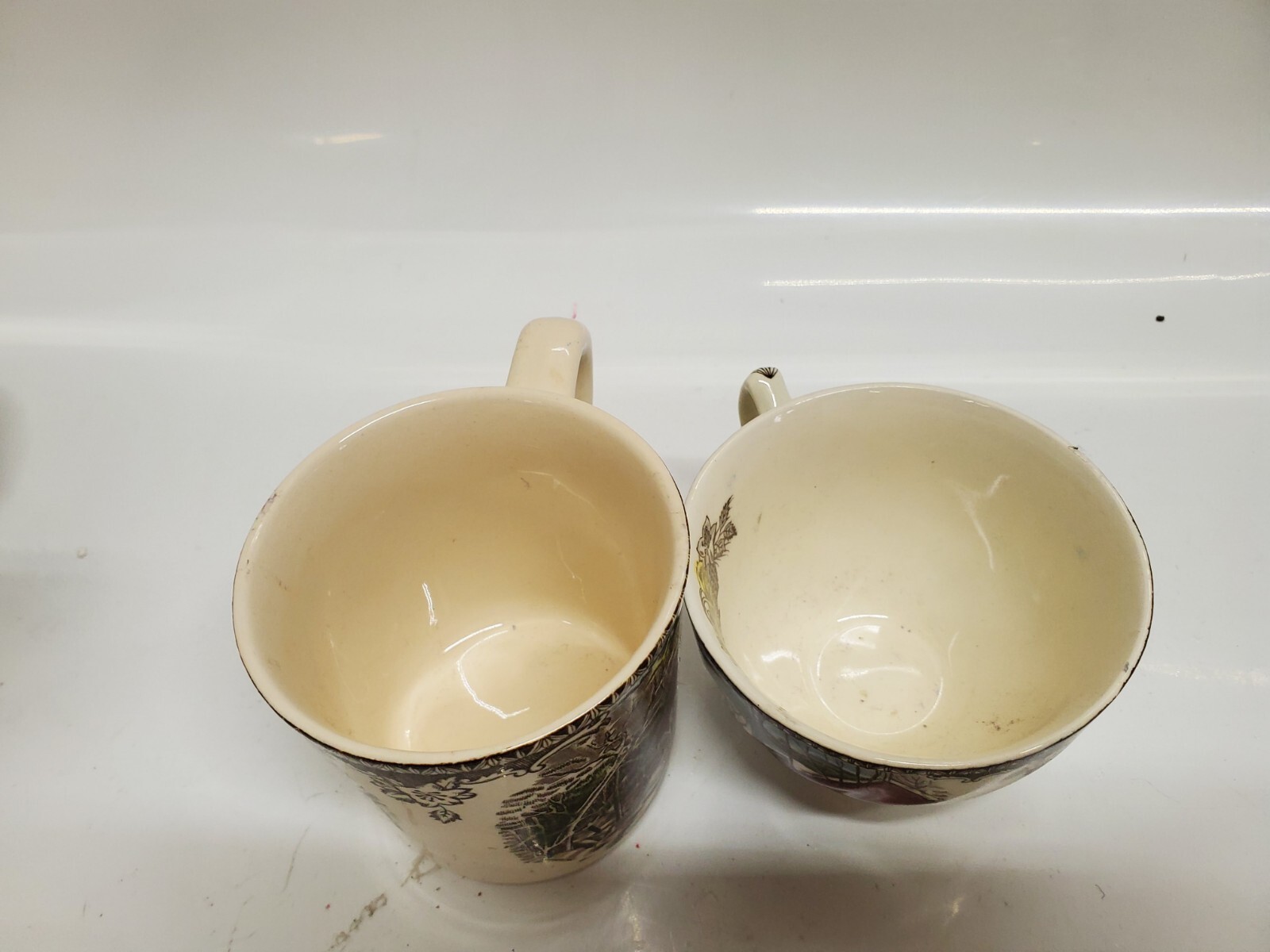 Set of 4 The Johnson Bros Friendly Village Covered Bridge Coffee Cup Mug