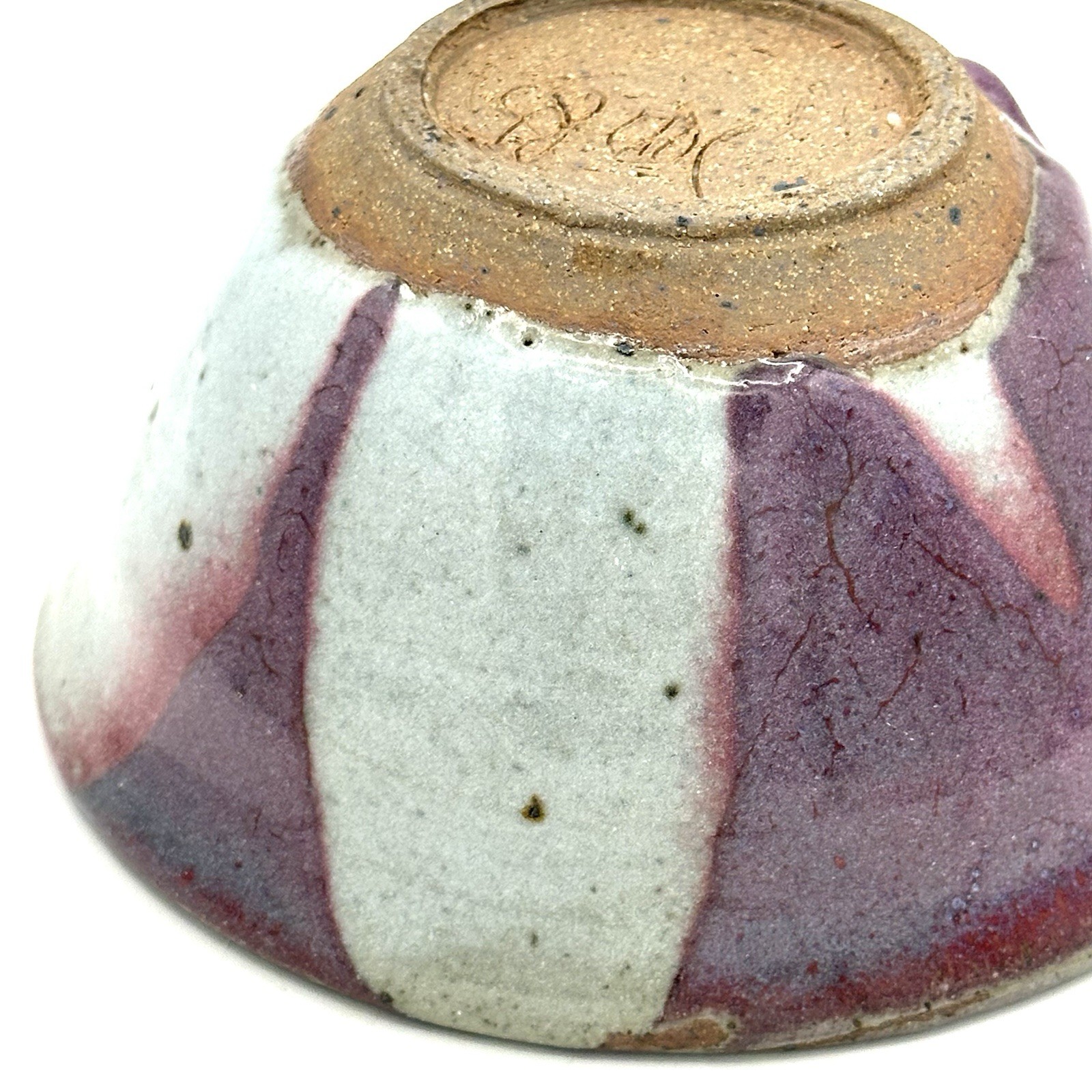 Vintage Hand Thrown Art Pottery Bowl Glazed Stoneware Signed 6.5 X 3.5 in
