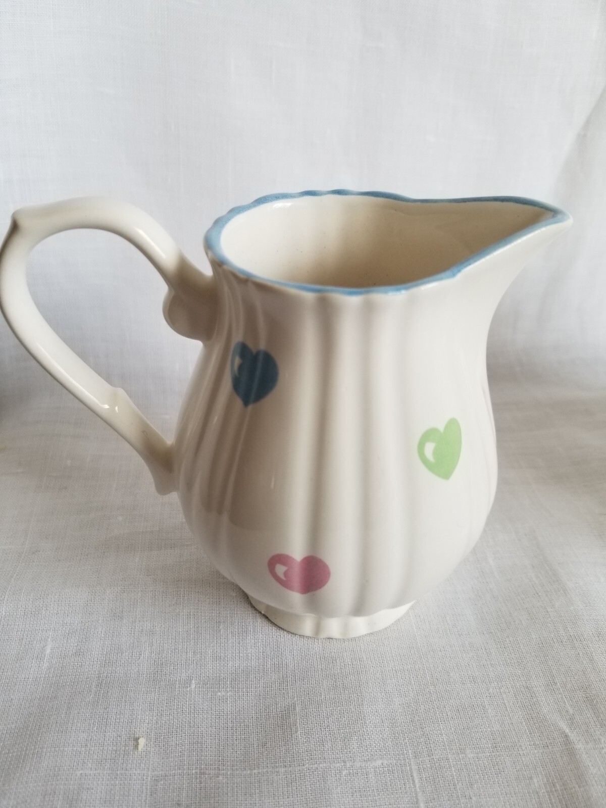 Tiffany & Co Limoges France Handpainted Pastel Hearts Creamer and Sugar Bowl