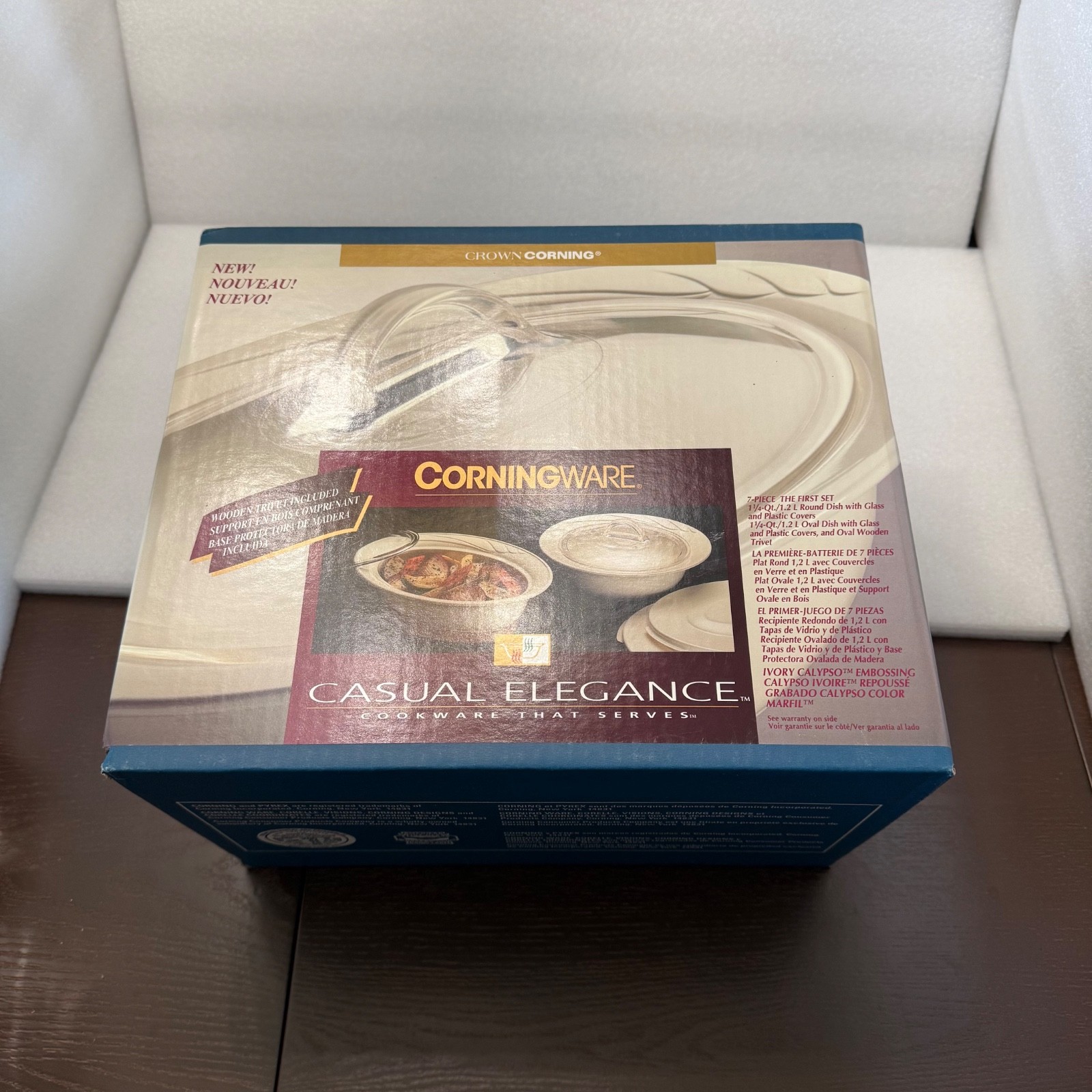 Vintage Corning Ware Casual Elegance 7 PIECE The First Set Round Oval Dishes NOS