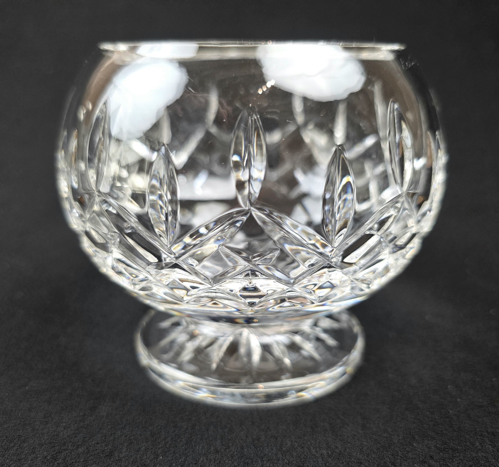 Waterford Crystal Lismore Open Round Footed Sugar Bowl Excellent 3 5/8”