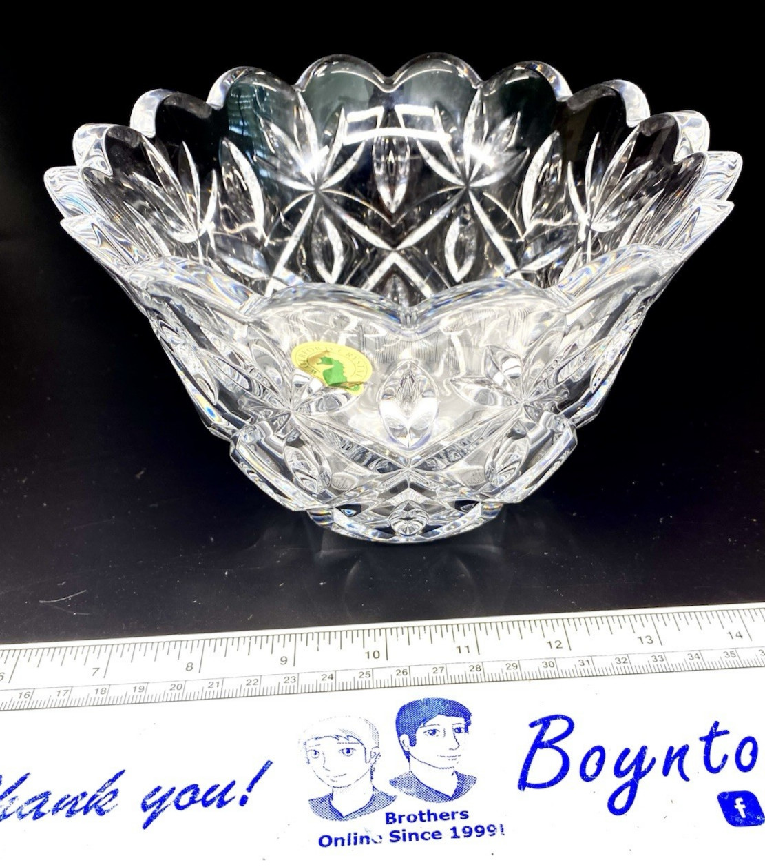 Waterford Crystal Bowl Green Hills 7″ Scalloped New in Box