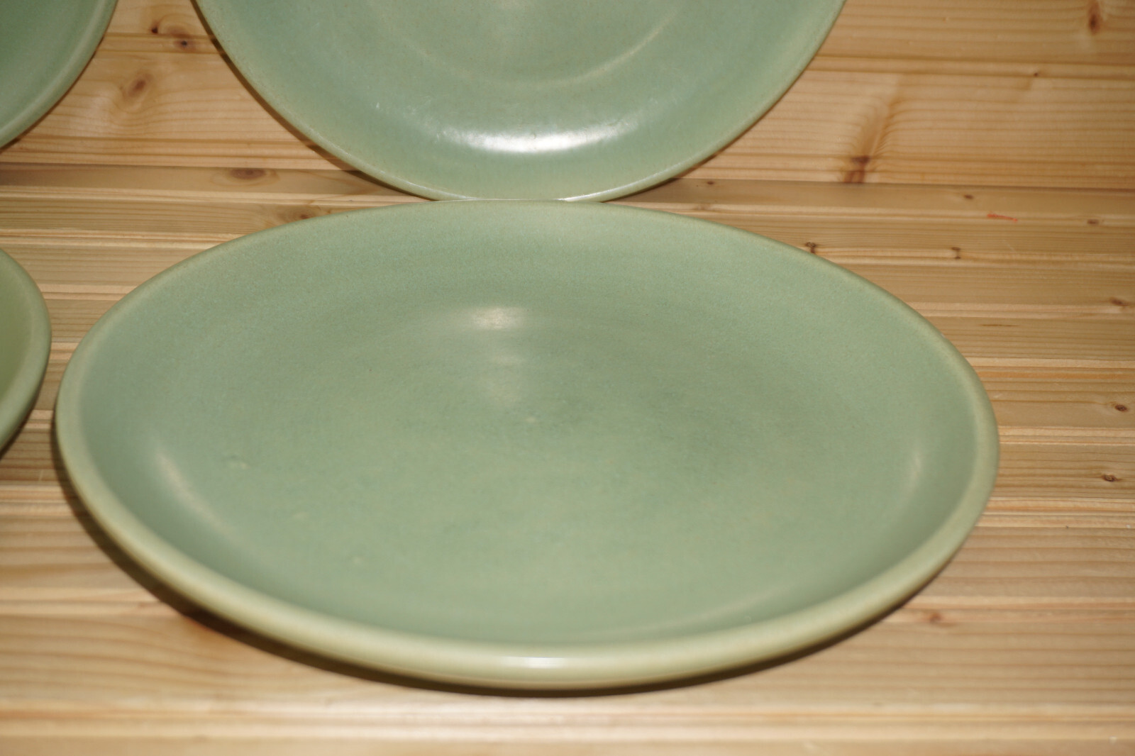 La Solana Pottery Green (4) Dinner Plates, 10″ (Lot C) (S41)