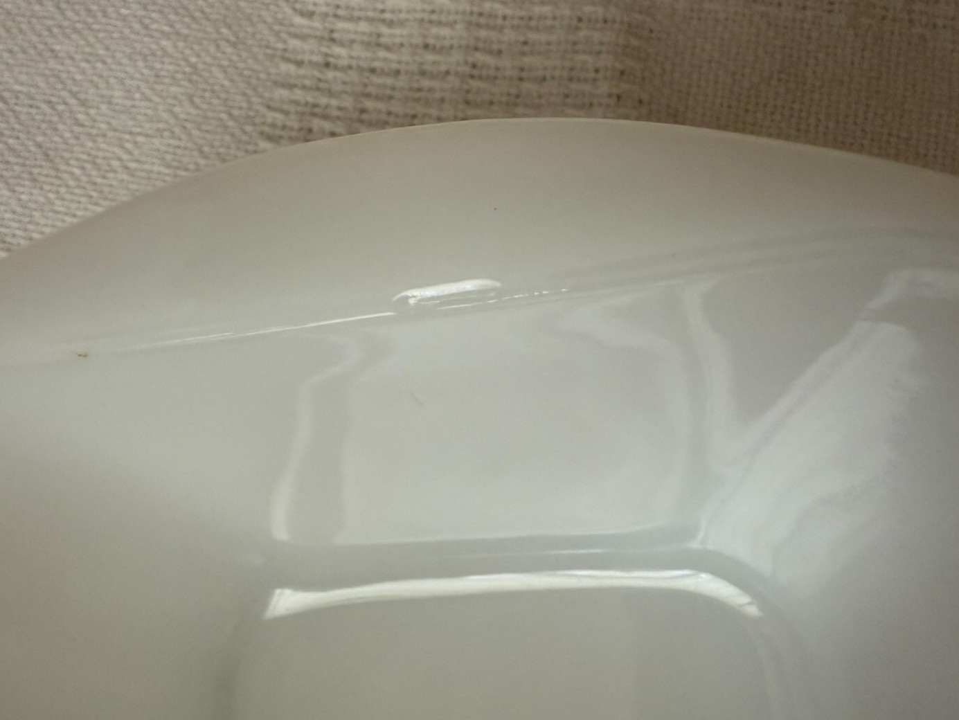 Vintage White Glasbake Baking Dish Loaf Pan J-522 Brown Floral Pattern 1.5 QT