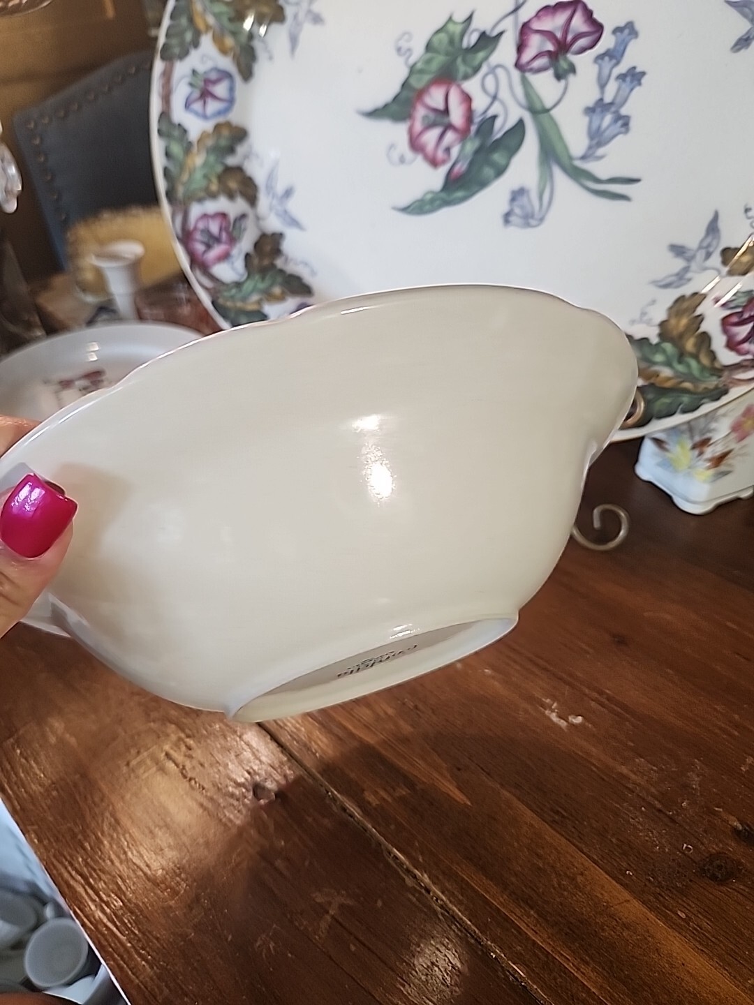 Vintage Cordella Collection Stoneware 9.1/4″ Serving Bowl Bluet
