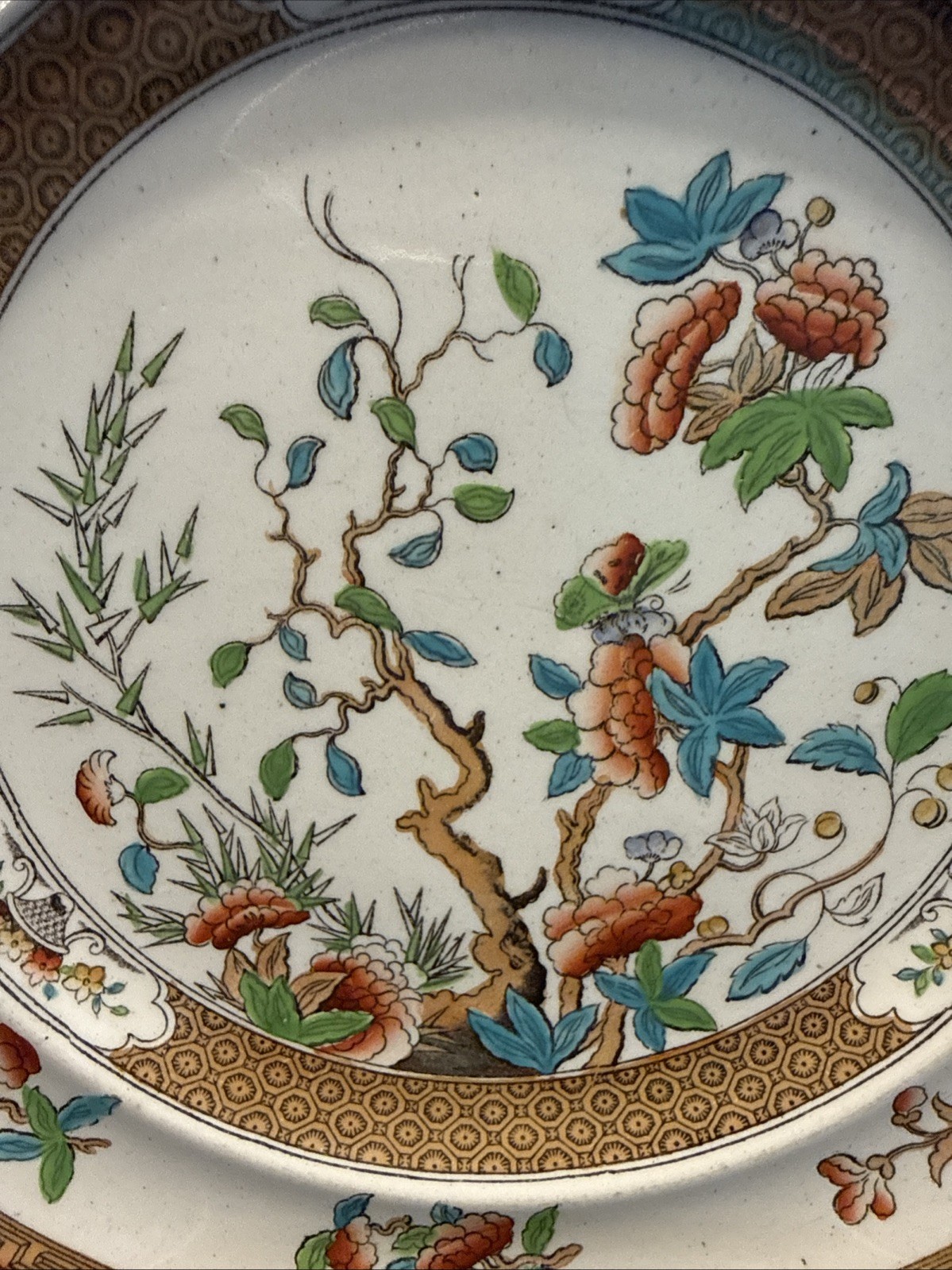Antique Copeland Spode Stoneware Plate India Tree Pattern 7.5 Inches