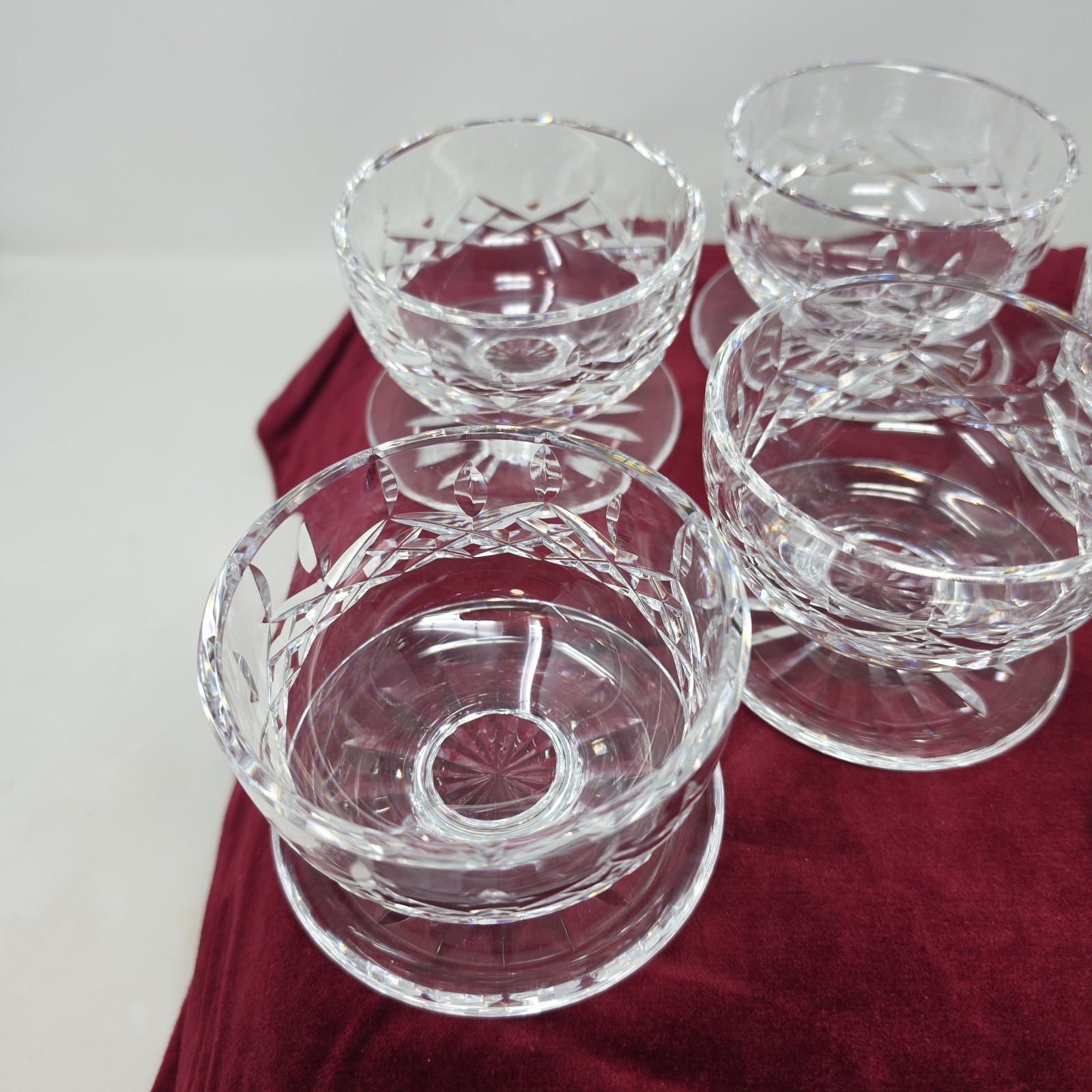 Waterford Lismore Set Of 6 Footed Dessert 3″