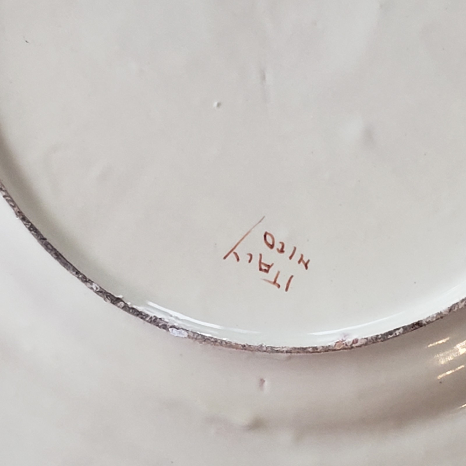 Set of 3 Plates Nico Italy Vintage Hand-Painted Florita Earthenware Pattern