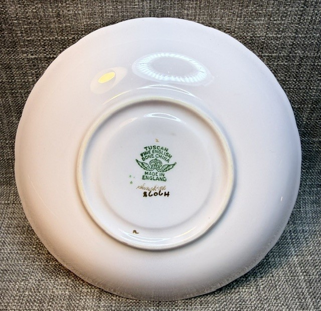 Vintage Royal Tuscan Teacup and Saucer Sunshine Rose Pattern English Bone China