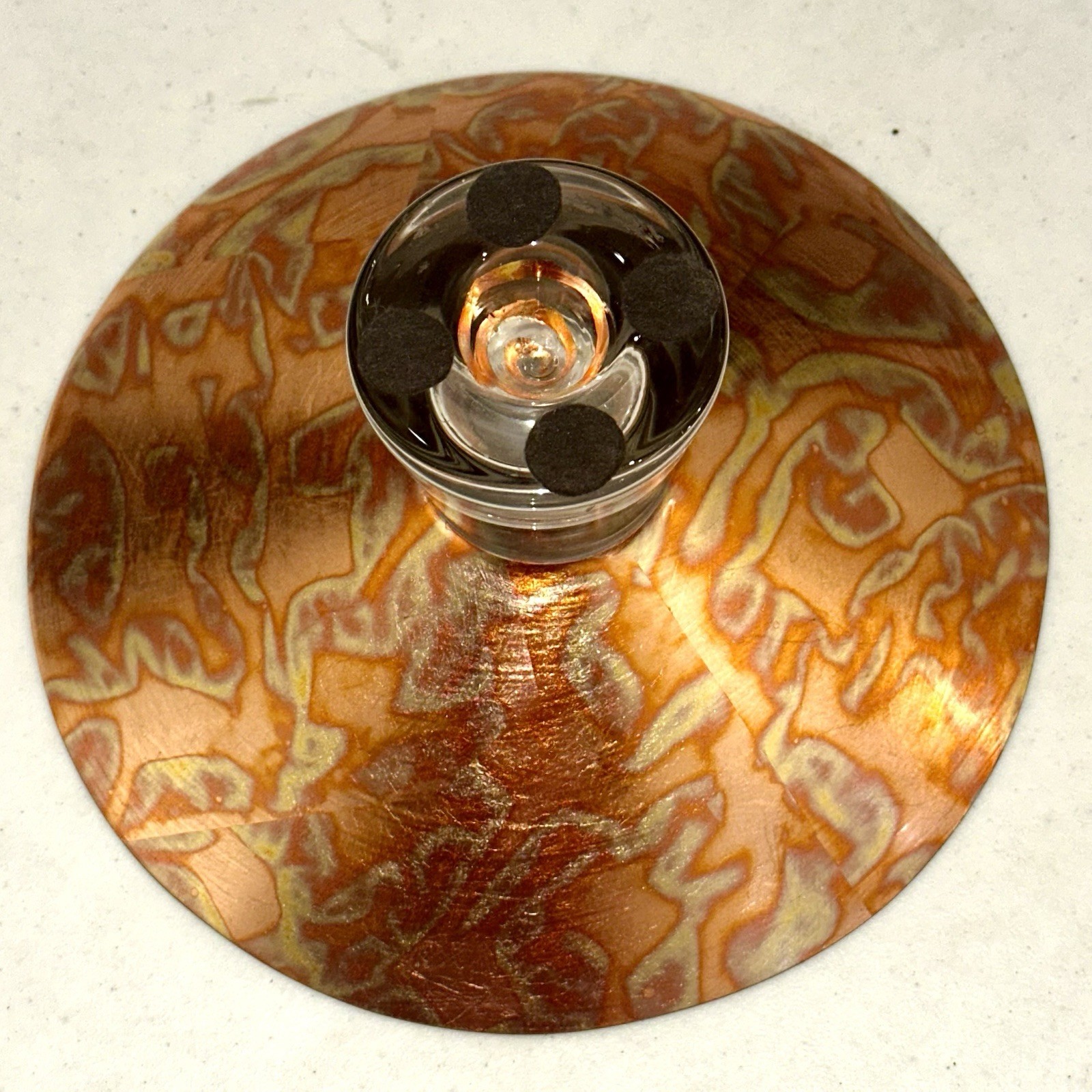 Tamara Childs Gold Swirl 9” Pedestal Bowl Centerpiece
